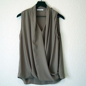 MNG Suit Collection Draped Blouse